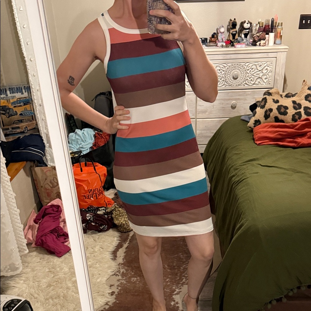 Striped Sleeveless Dress